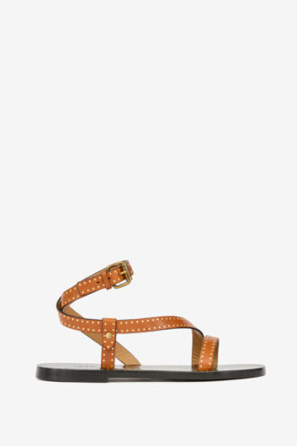 Sandalias planas de piel con tachuelas Jopee