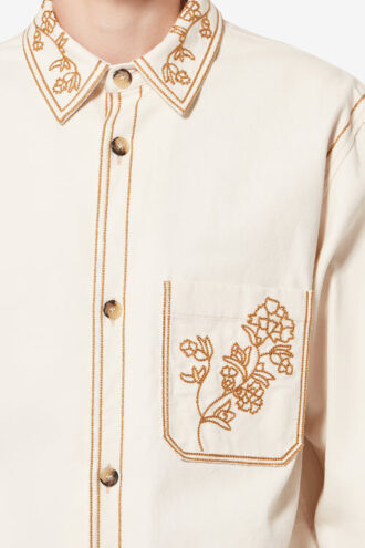 Sobrecamisa Rudy con bordado floral Sobrecamisa Rudy con bordado floral