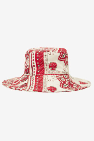 Sombrero de algodón con estampado de bandana Delya