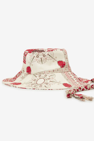 Sombrero de algodón con estampado de bandana Delya