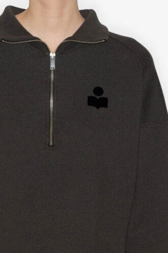 Sudadera corta de algodón con cuello alto Ross Sudadera corta de algodón con cuello alto Ross