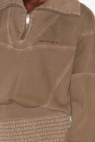 Sudadera Yaele descolorida con pespuntes