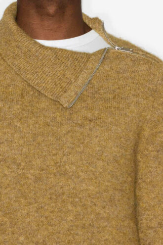 Suéter Aliocha con cuello alto de punto de alpaca liso