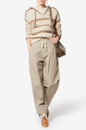 Suéter de tweed de lana merino con capucha Romera
