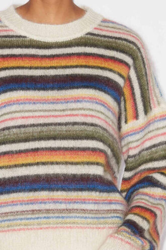 Suéter Drussell de mohair cepillado a rayas Suéter Drussell de mohair cepillado a rayas