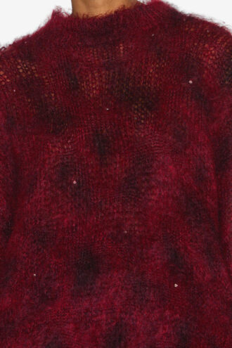 Suéter largo de mohair con cuentas Mickaella