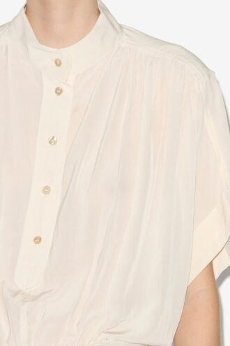 Top Azalea con cuello oficial fruncido Top Azalea con cuello oficial fruncido