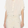 Top Azalea con cuello oficial fruncido Top Azalea con cuello oficial fruncido
