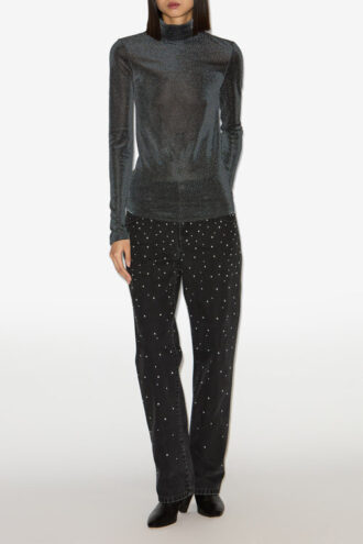 Top con cuello alto de Jadia Lurex