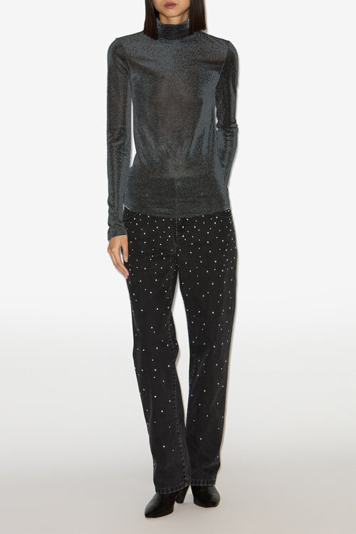 Top con cuello alto de Jadia Lurex Top con cuello alto de Jadia Lurex