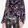Top Dabia de terciopelo estampado