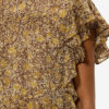 Top Dalyane con volantes de gasa de algodón estampada Top Dalyane con volantes de gasa de algodón estampada
