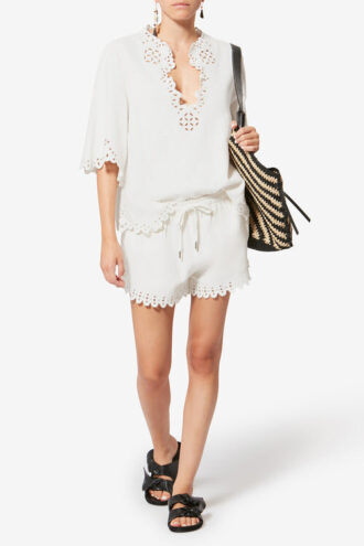 Top de algodón calado estilo túnica Shana Top de algodón calado estilo túnica Shana