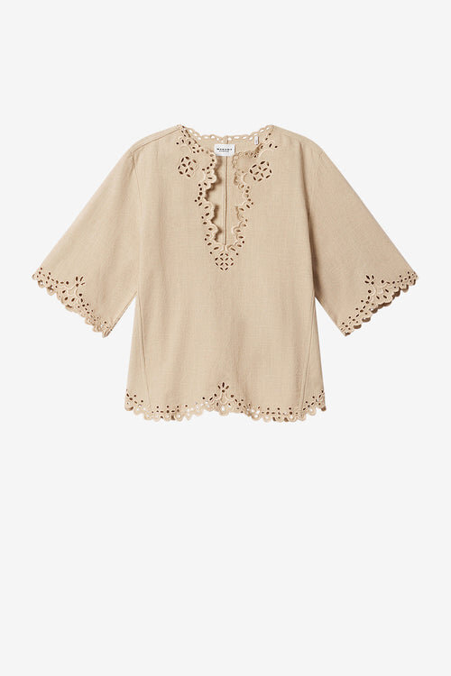Top de algodón calado estilo túnica Shana Top de algodón calado estilo túnica Shana