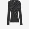 Top de jersey drapeado con lurex Dressi Top de jersey drapeado con lurex Dressi