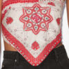 Top de voile de algodón estampado Feyza Top de voile de algodón estampado Feyza