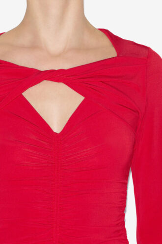 Top Vandalia en jersey fruncido Top Vandalia en jersey fruncido