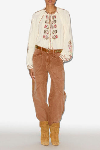 Vaqueros Catarina Denim con detalles de pespuntes