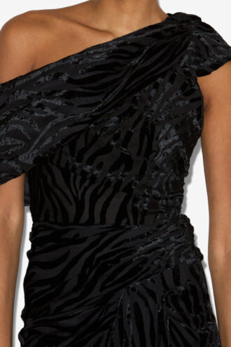 Vestido asimétrico estampado Cyane