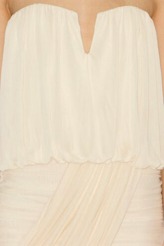 Vestido bustier drapeado de jersey Adelita