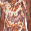 Vestido camiseta asimétrico de jersey con estampado acuarela Vestido camiseta asimétrico de jersey con estampado acuarela