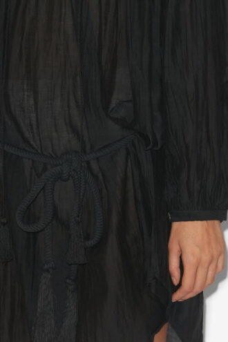 Vestido corto de algodón con mangas largas Adeliani