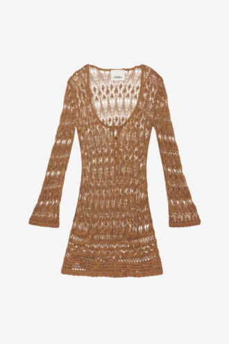 Vestido corto de croché fino Pia