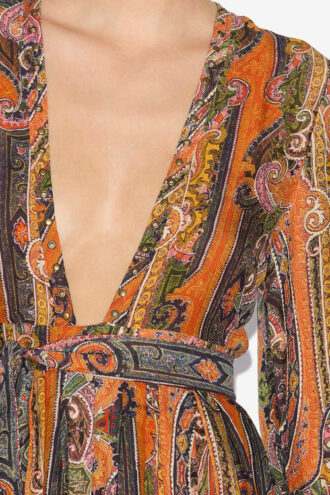 Vestido corto de seda estampado Morgane