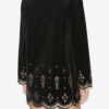 Vestido corto de terciopelo bordado Helene Vestido corto de terciopelo bordado Helene