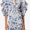 Vestido corto Doris de seda elástica estampada Vestido corto Doris de seda elástica estampada