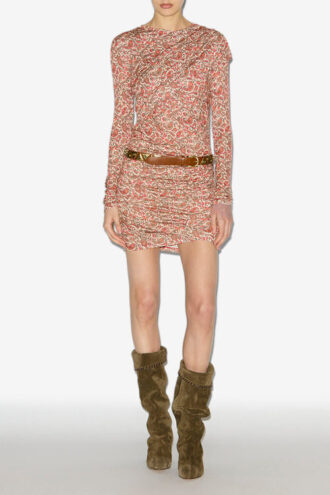 Vestido corto drapeado de jersey Denise Vestido corto drapeado de jersey Denise