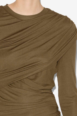 Vestido corto drapeado de jersey Denise Vestido corto drapeado de jersey Denise