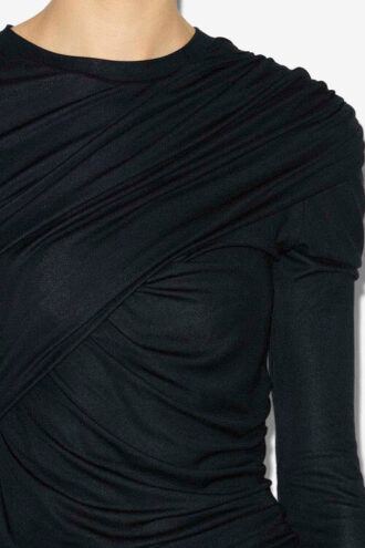 Vestido corto drapeado de jersey Denise Vestido corto drapeado de jersey Denise