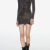 Vestido corto drapeado de lurex Denise Vestido corto drapeado de lurex Denise