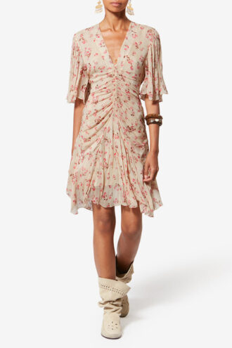 Vestido corto estampado de muselina Vivienne Vestido corto estampado de muselina Vivienne