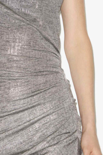 Vestido corto Nadilia de jersey metalizado