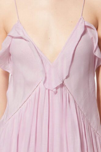Vestido de voile de algodón con tirantes Vasma
