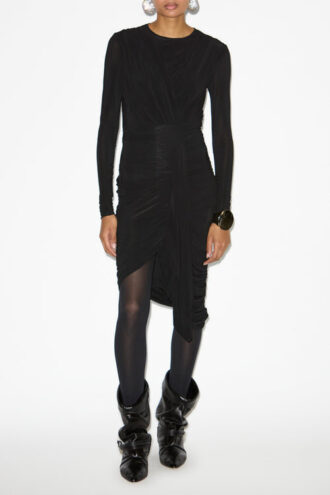 Vestido drapeado Zorah en jersey liso