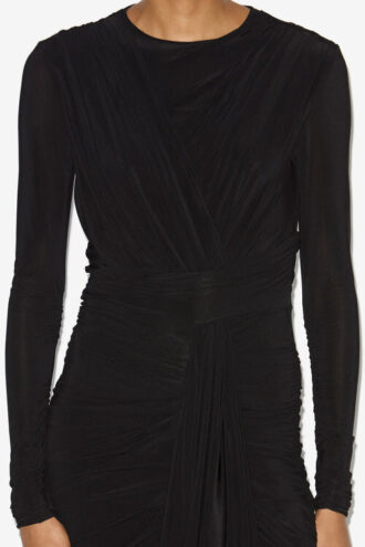 Vestido drapeado Zorah en jersey liso