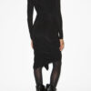 Vestido drapeado Zorah en jersey liso Vestido drapeado Zorah en jersey liso
