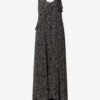 Vestido largo de muselina estampada con tirantes finos Luxie