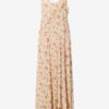 Vestido largo de muselina estampada con tirantes finos Luxie