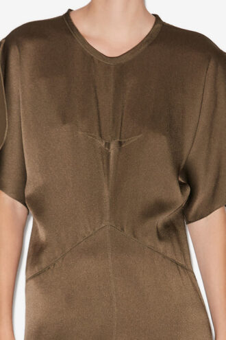 Vestido largo de satén Keany