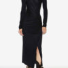 Vestido largo drapeado de jersey Jelina Vestido largo drapeado de jersey Jelina