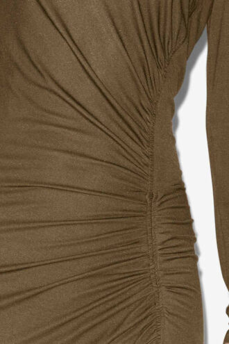 Vestido largo drapeado de jersey Jelina