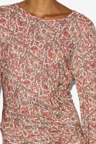 Vestido largo drapeado de jersey Jelina