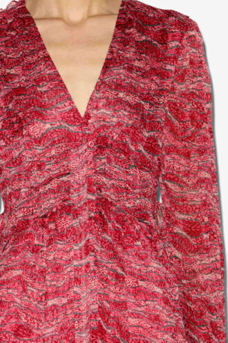Vestido largo fruncido de muselina Amara Vestido largo fruncido de muselina Amara