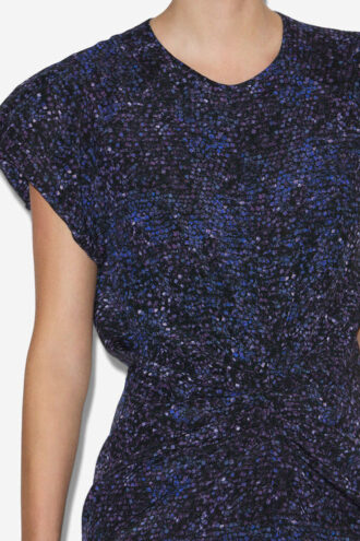 Vestido midi de seda estampado Terena