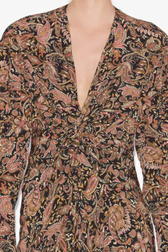 Vestido midi estampado de manga larga Zeliha Vestido midi estampado de manga larga Zeliha