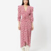 Vestido midi estampado de mezcla de seda Albini